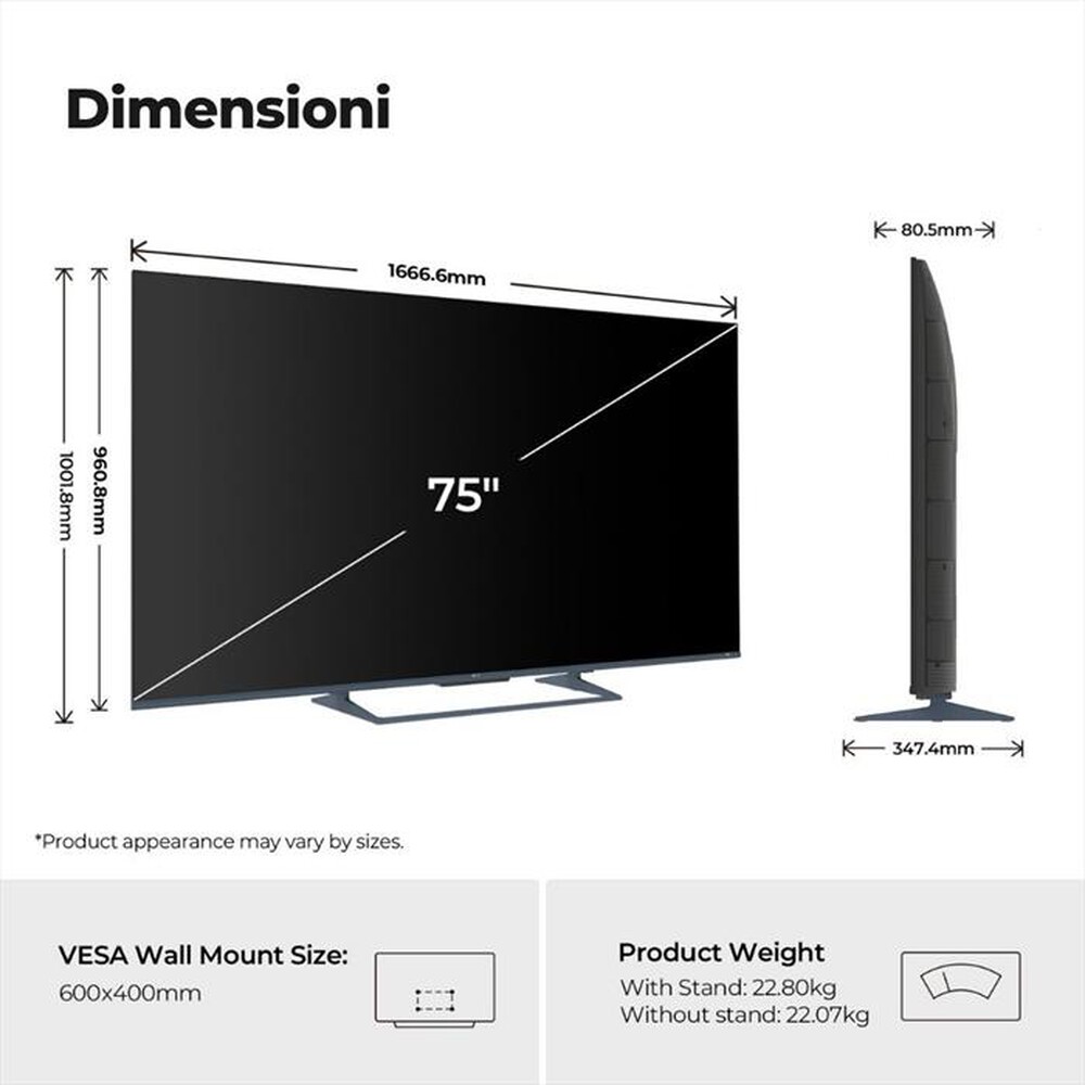 Immagine del prodotto HAIER - H75S90GUX-Nero
