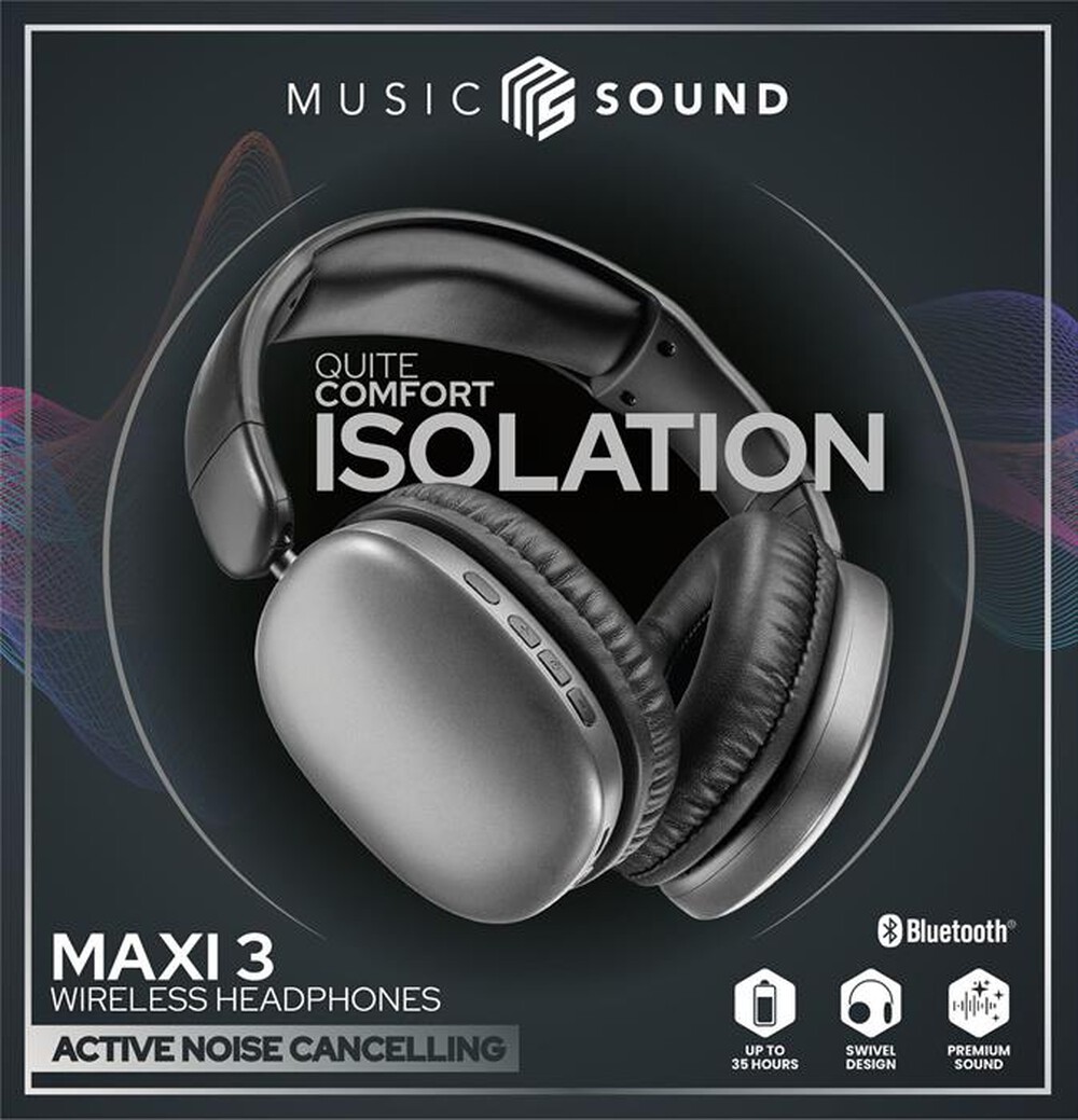 Immagine del prodotto MUSIC SOUND - Cuffie wireless over-ear MAXI3-Black