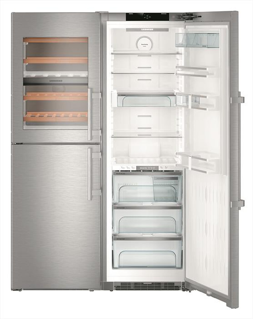 "LIEBHERR - Frigorifero side by side SBSES 8496-21 Classe D-Acciaio SmartSteel"