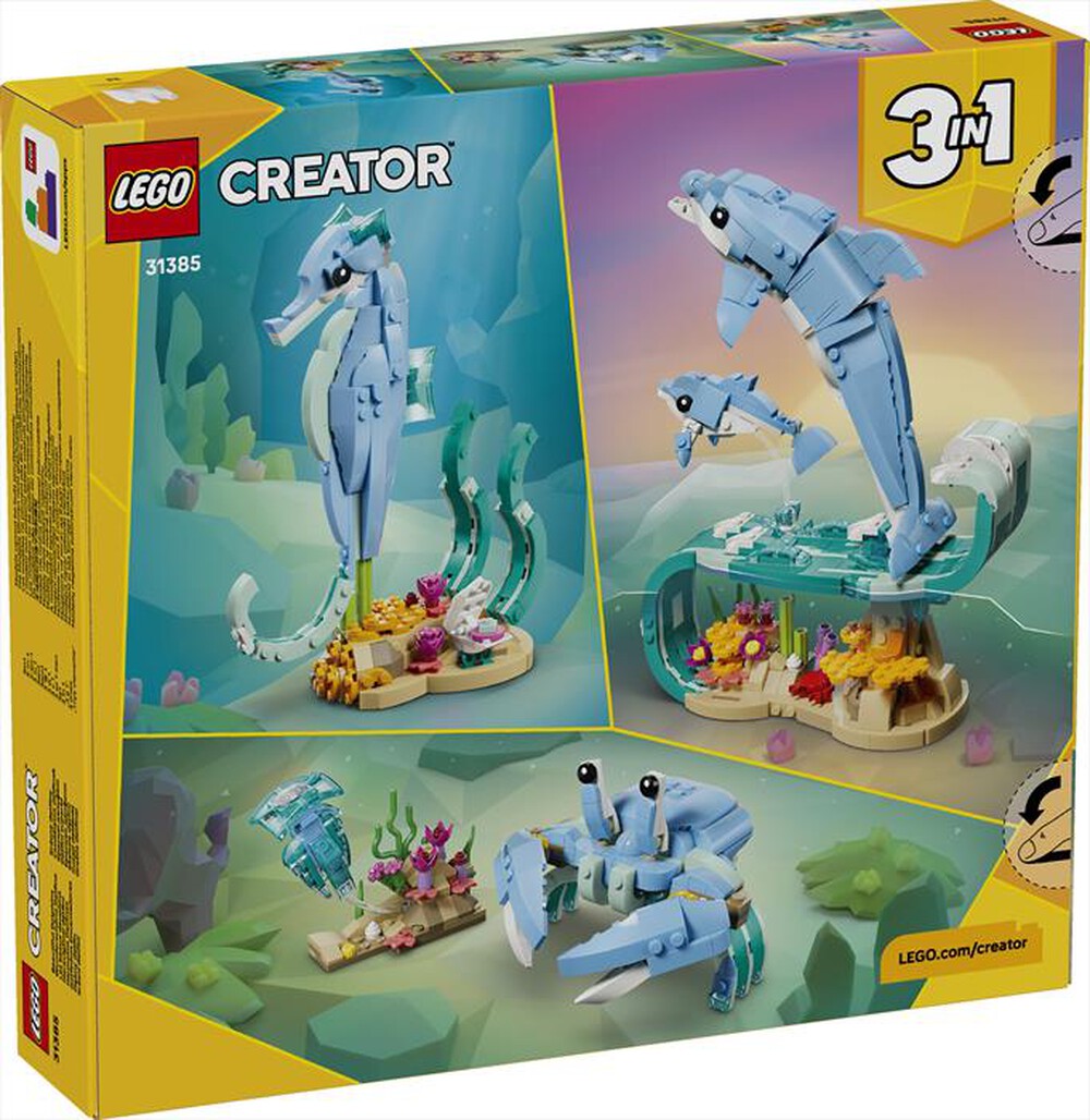 Immagine del prodotto LEGO - CREATORE 3IN1 Animali marini: delfini - 31385-Multicolore