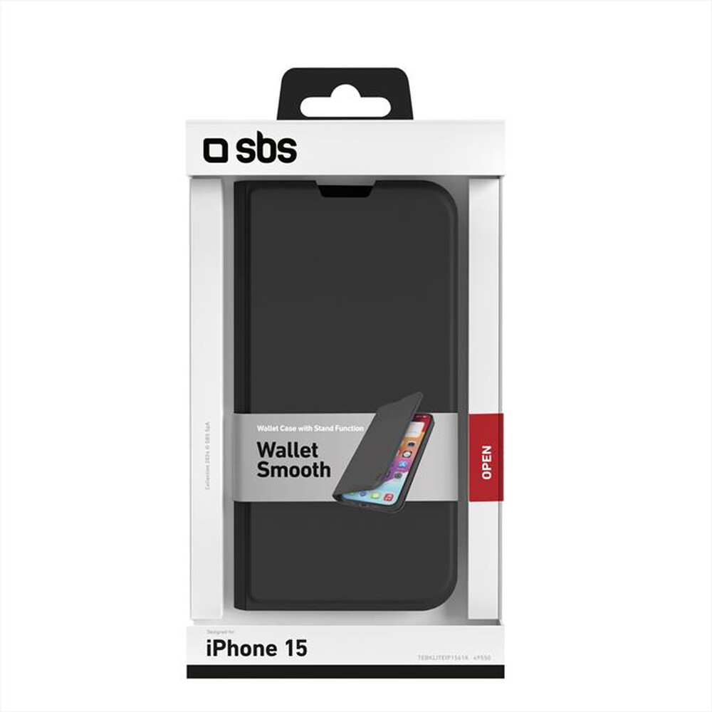 "SBS - Custodia TEBKLITEIP1561K per iPhone 15-Nero"