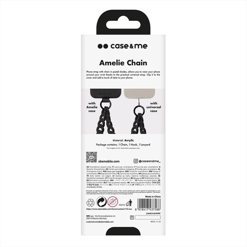 "CASEME - Laccetto da polso CMWCHAINMK-Nero"