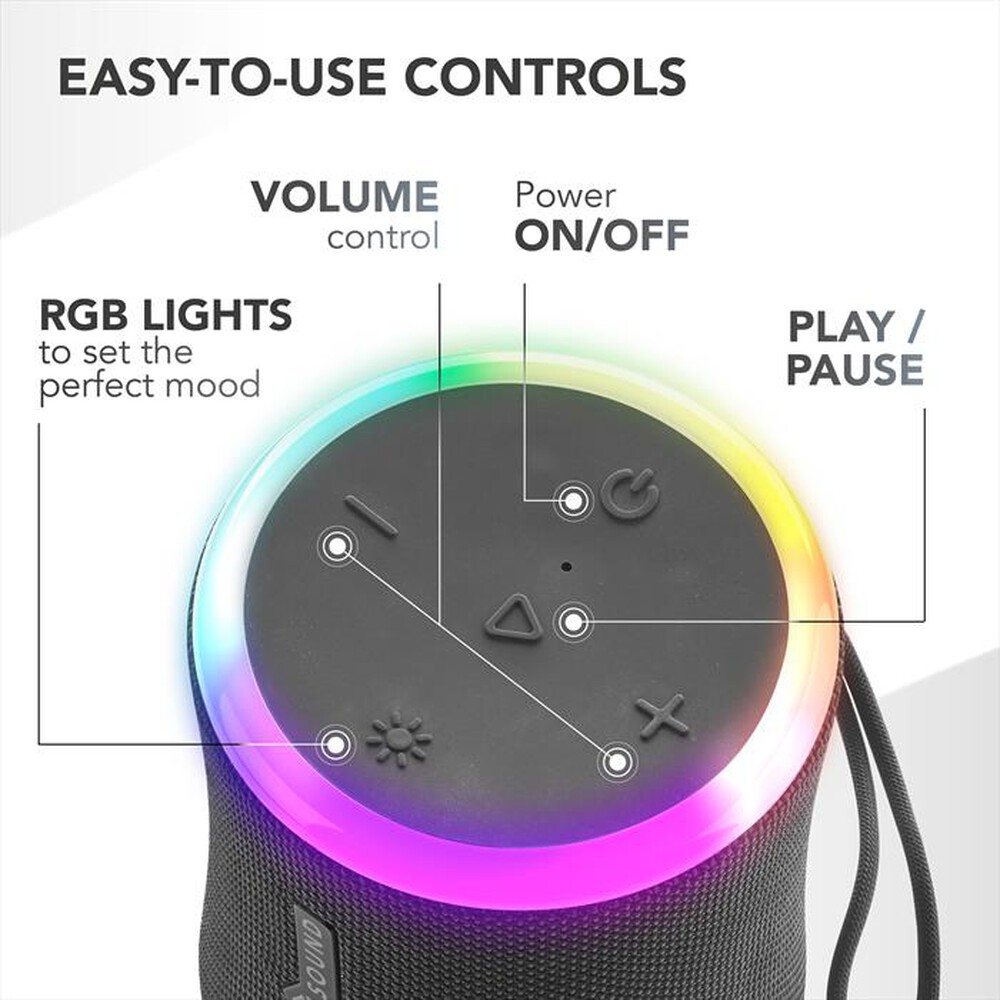 Immagine del prodotto MUSIC SOUND - Speaker bluetooth AURA 10 RGB-Nero