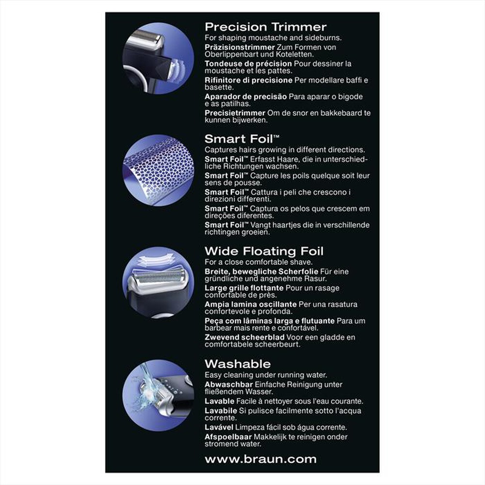 Immagine del prodotto BRAUN - POCKETGO M90 MOBILESHAVE-Nero/Argento