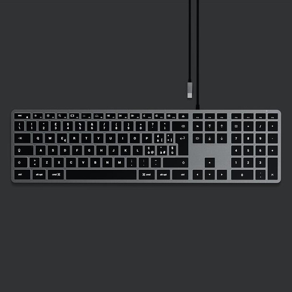 "SATECHI - TASTIERA WIRED SLIM W3 USB-C - ITA-space grey"
