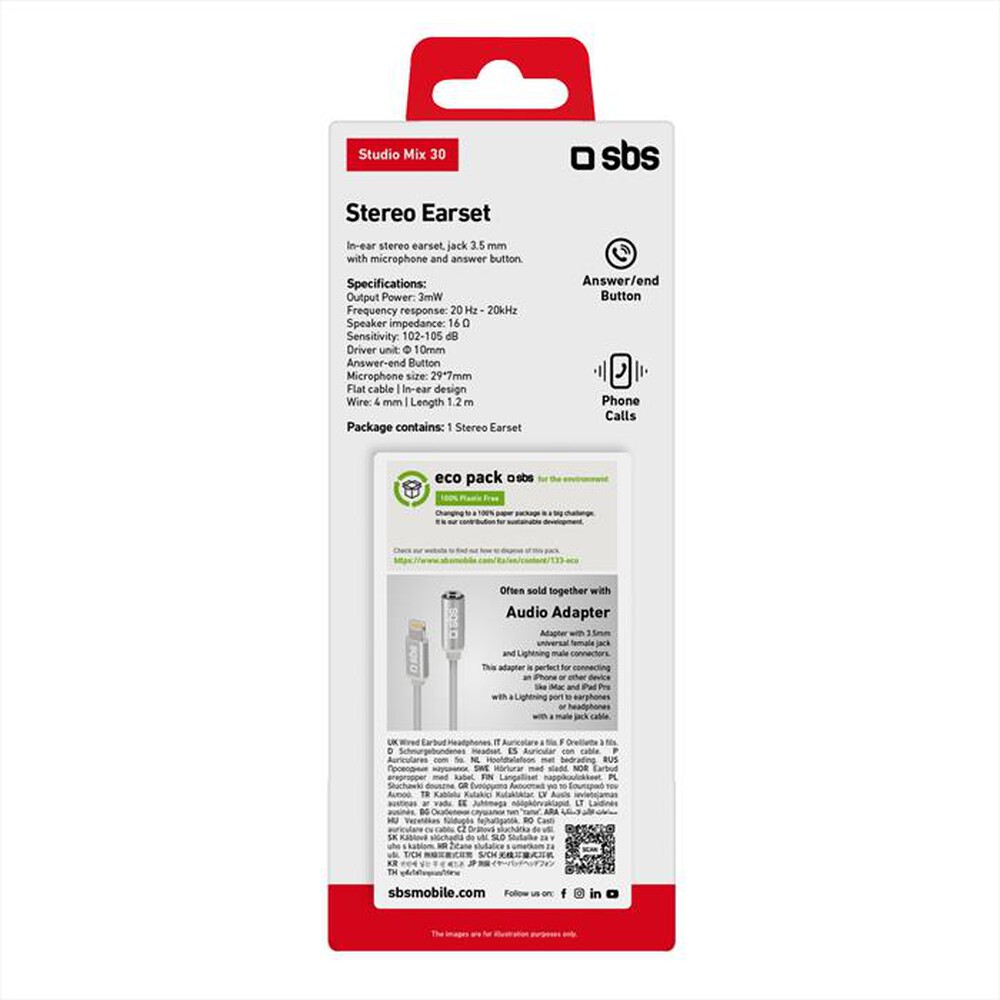 Immagine del prodotto SBS - TEFLAT2INEARK-Nero