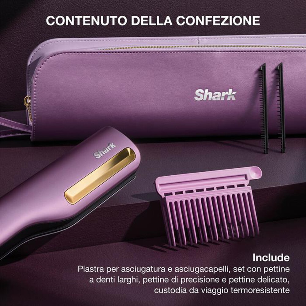 Immagine del prodotto SHARK - SILKIPRO STRAIGHT Piastra + Asciugacapelli-Prugna satinato