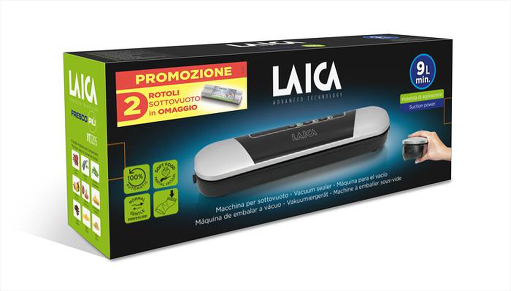 Immagine del prodotto LAICA - Macchina sottovuoto PZ2010-Silver/Nero
