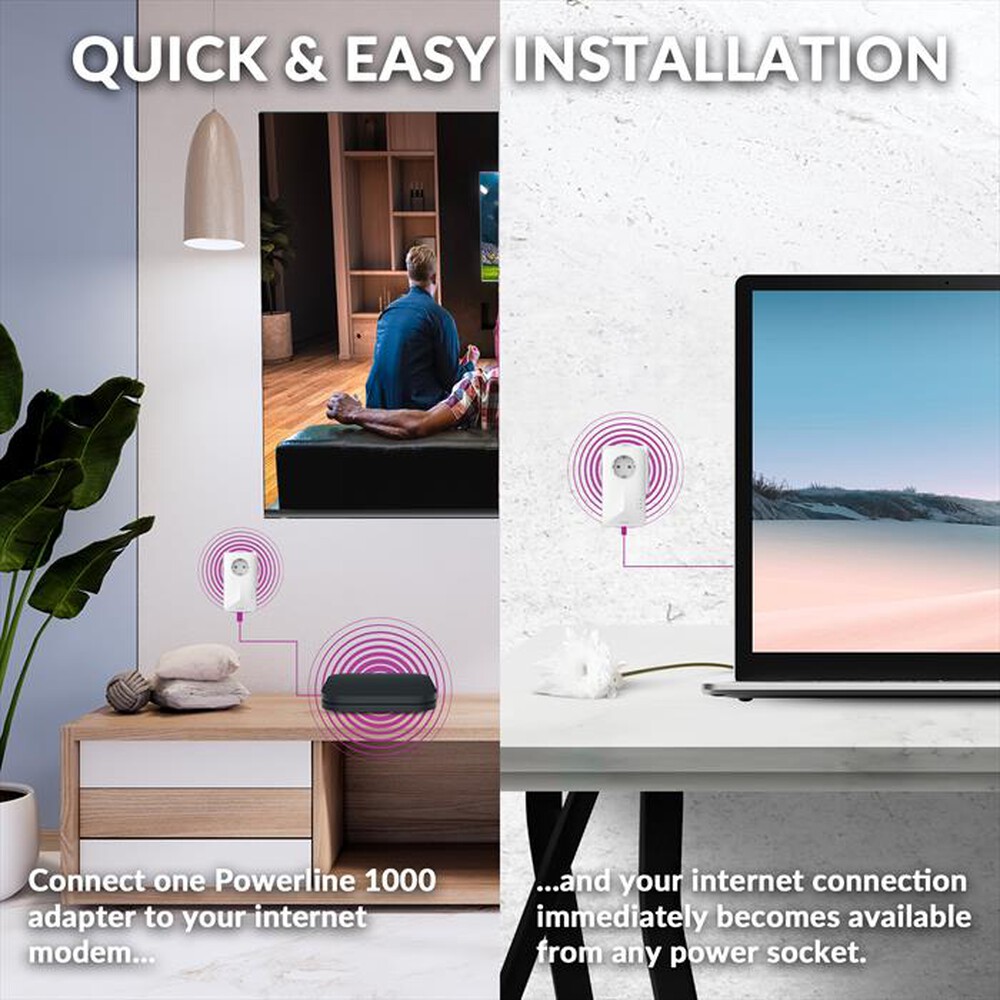 Immagine del prodotto STRONG - Kit 3 pezzi powerline POWERL1000TRIEUV2-bianco