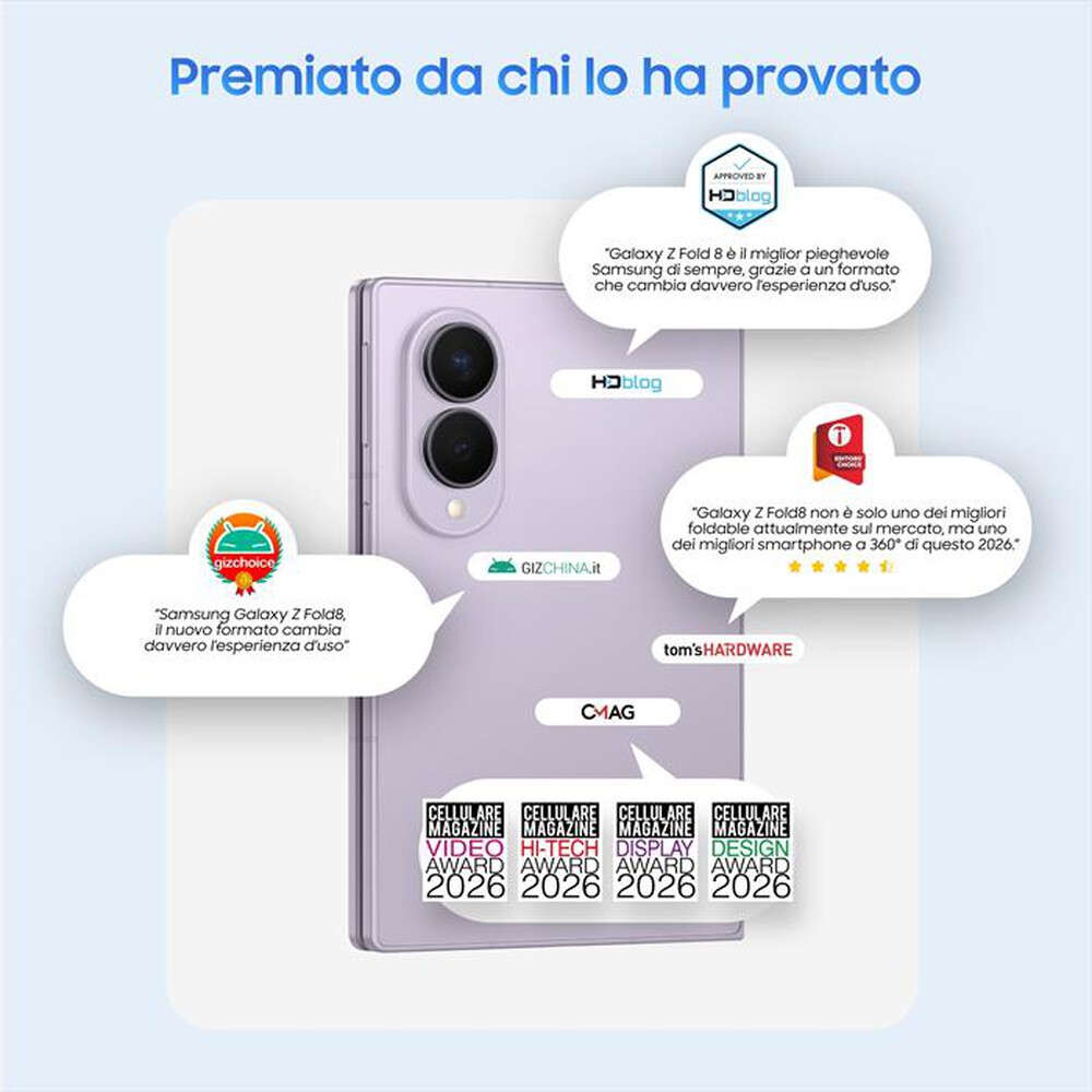 Immagine del prodotto SAMSUNG - Galaxy Z Fold8 16+1TB-Lavender