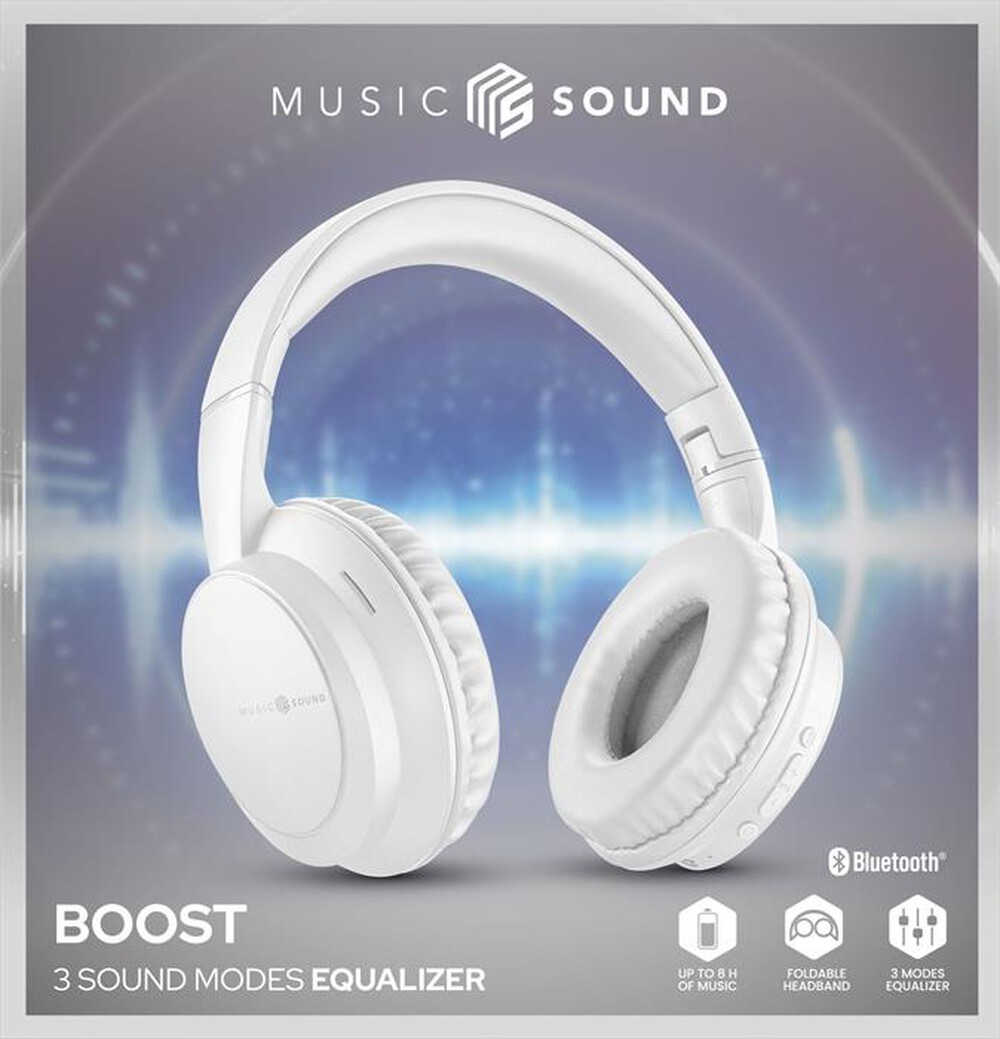 Immagine del prodotto MUSIC SOUND - Cuffie a padiglione chiuso BOOST-White