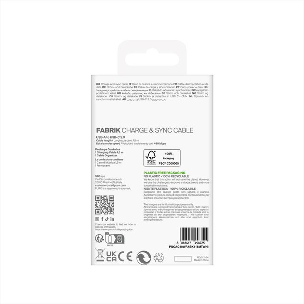 Immagine del prodotto PURO - PUCAC10WFABK415MTWHI-Bianco