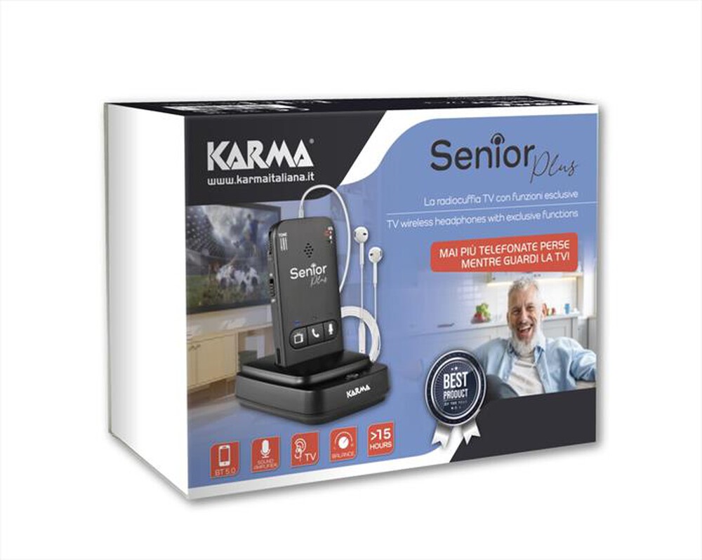 "KARMA - Auricolari SENIOR PLUS-Nero"