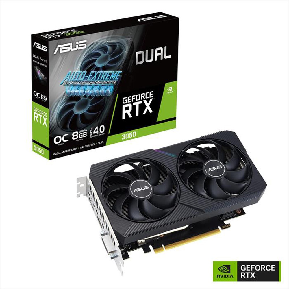 ASUS - Dual GeForce RTX 3050 V2 OC Edition 8GB GDDR6-nero