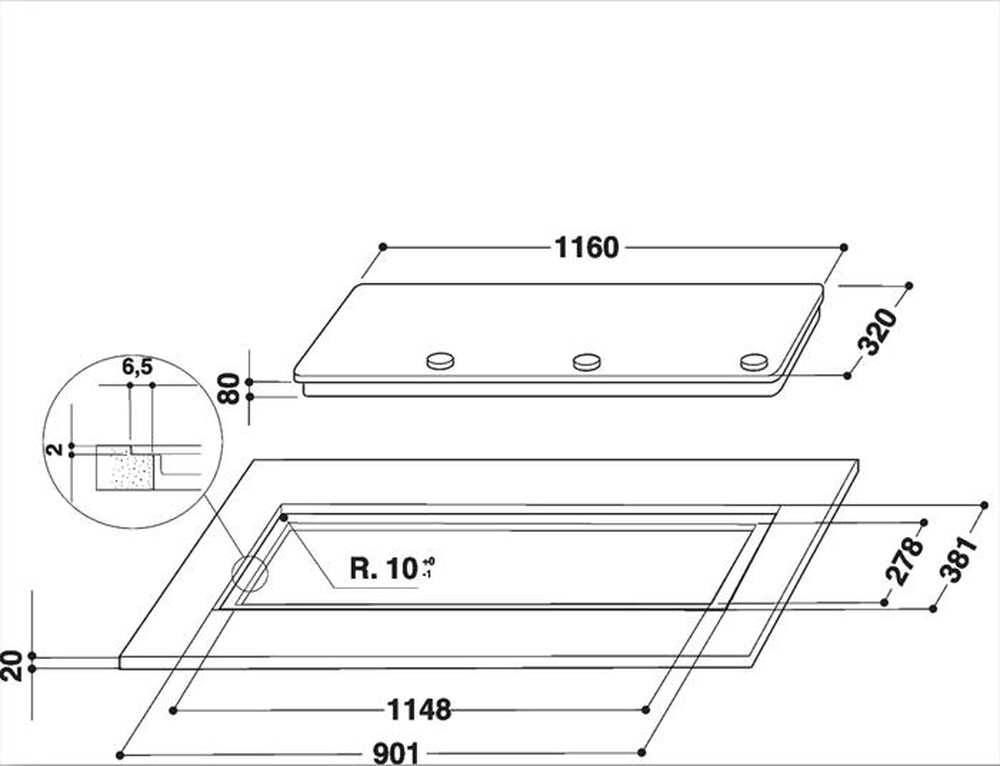 Immagine del prodotto WHIRLPOOL - Piano cottura a gas 3 fuochi AKM293/IX-Acciaio inossidabile