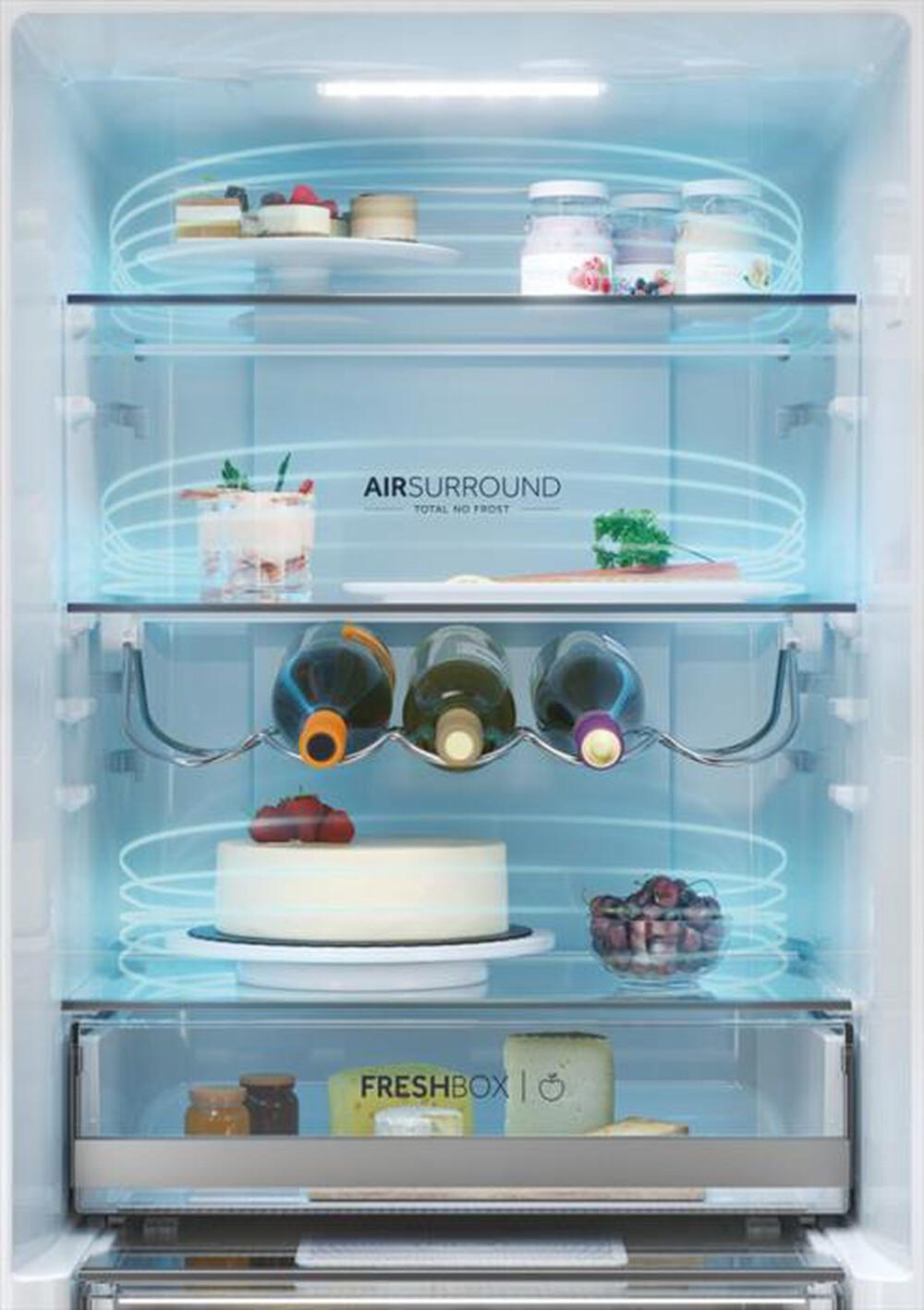 "HAIER - Frigorifero combinato HDW5620CNPD Classe C 377 lt-Argento"