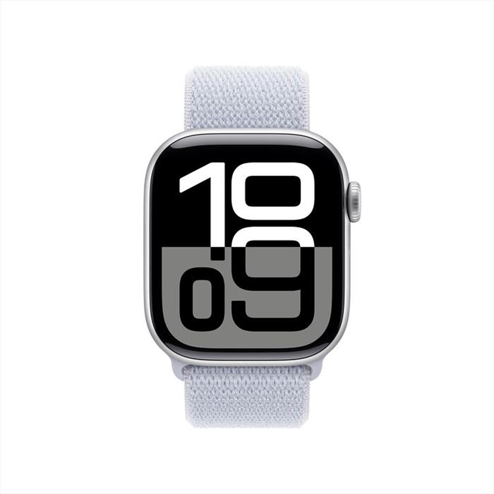 "APPLE - Watch Series 10 GPS 42mm Alluminio-Argento - Sport Loop Blu Cloud"