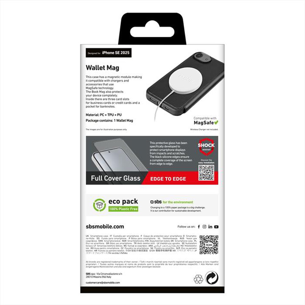 Immagine del prodotto SBS - Cover Wallet Mag iPhone SE 2025 EWALMAGIPSE25K-Nero