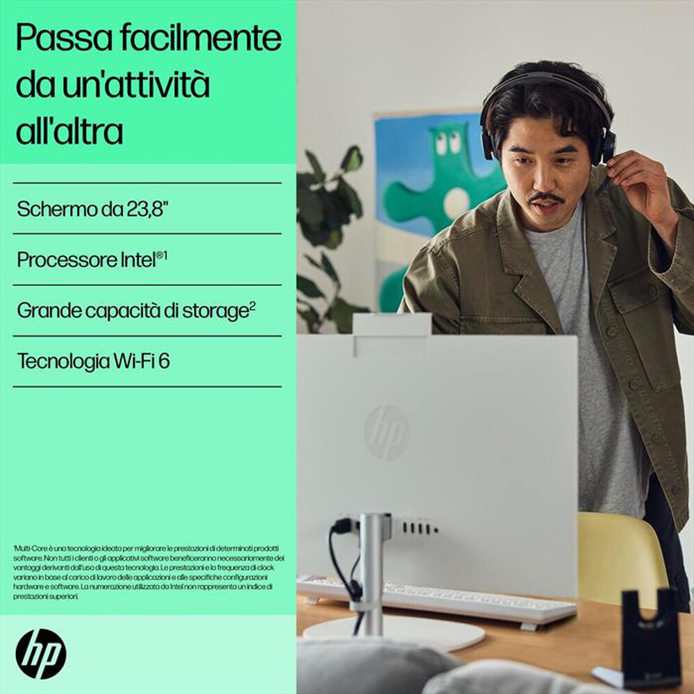 "HP - Desktop ALL-IN-ONE 24-CR0046NL-Shell White"