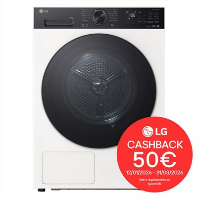 LG - Asciugatrice RNX5009TWBB.AGWQPIS 9Kg Classe B-Ivory White + pannello nero