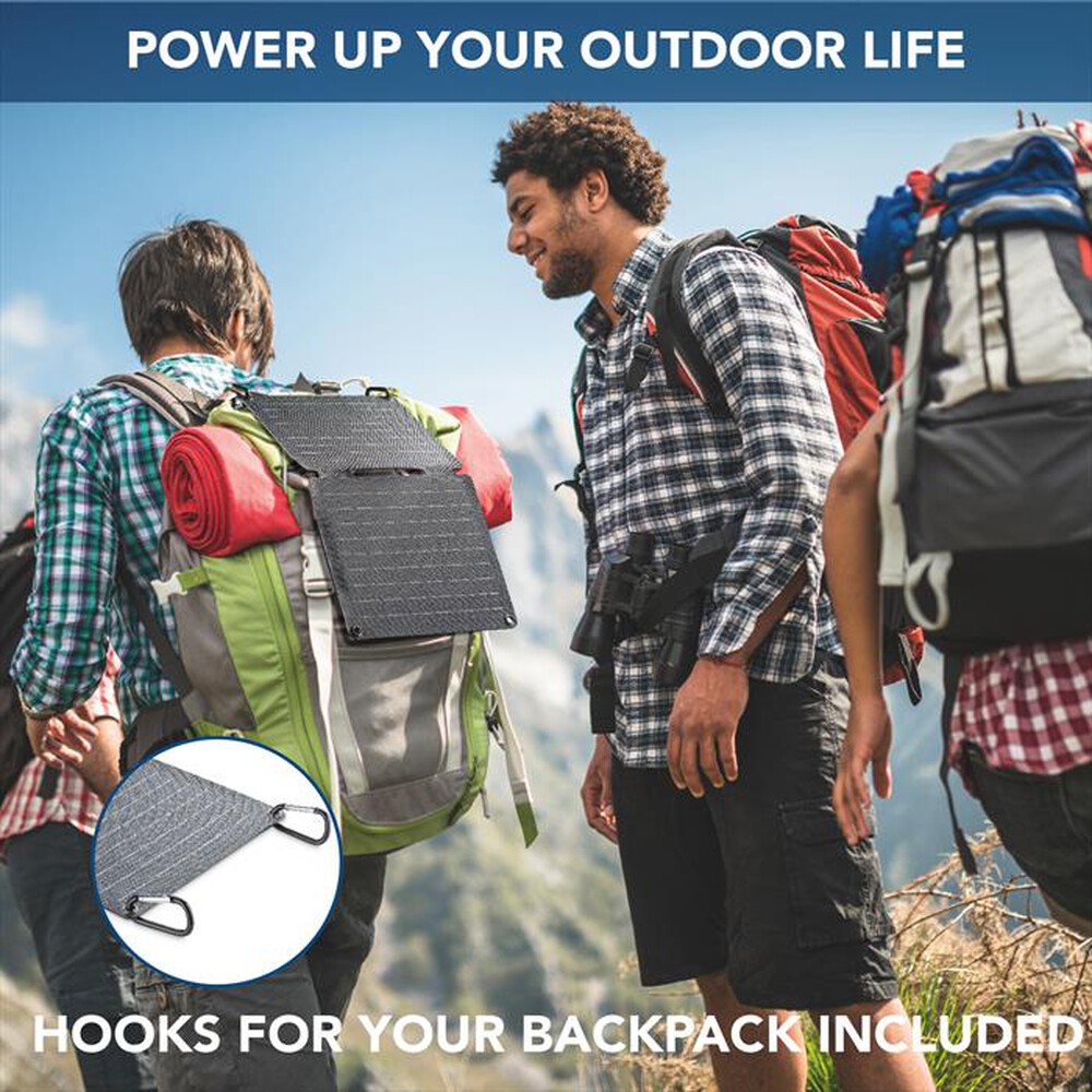 Immagine del prodotto CELLULARLINE - Caricabatterie portatile SOLAR ACHSOLAR2USB10WD-Nero