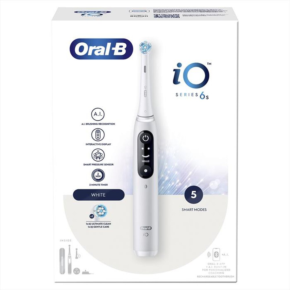 "ORAL-B - Spazzolino elettrico IO6 SERIES-Bianco"