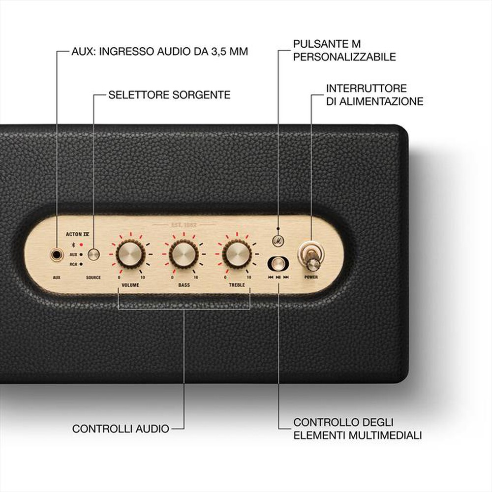 Immagine del prodotto MARSHALL - ACTON IV-Black & Brass