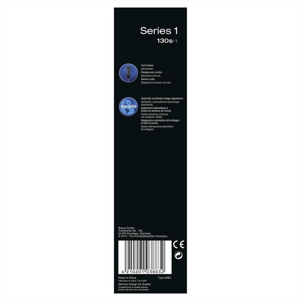 "BRAUN - SERIES 1 130 S-Nero"