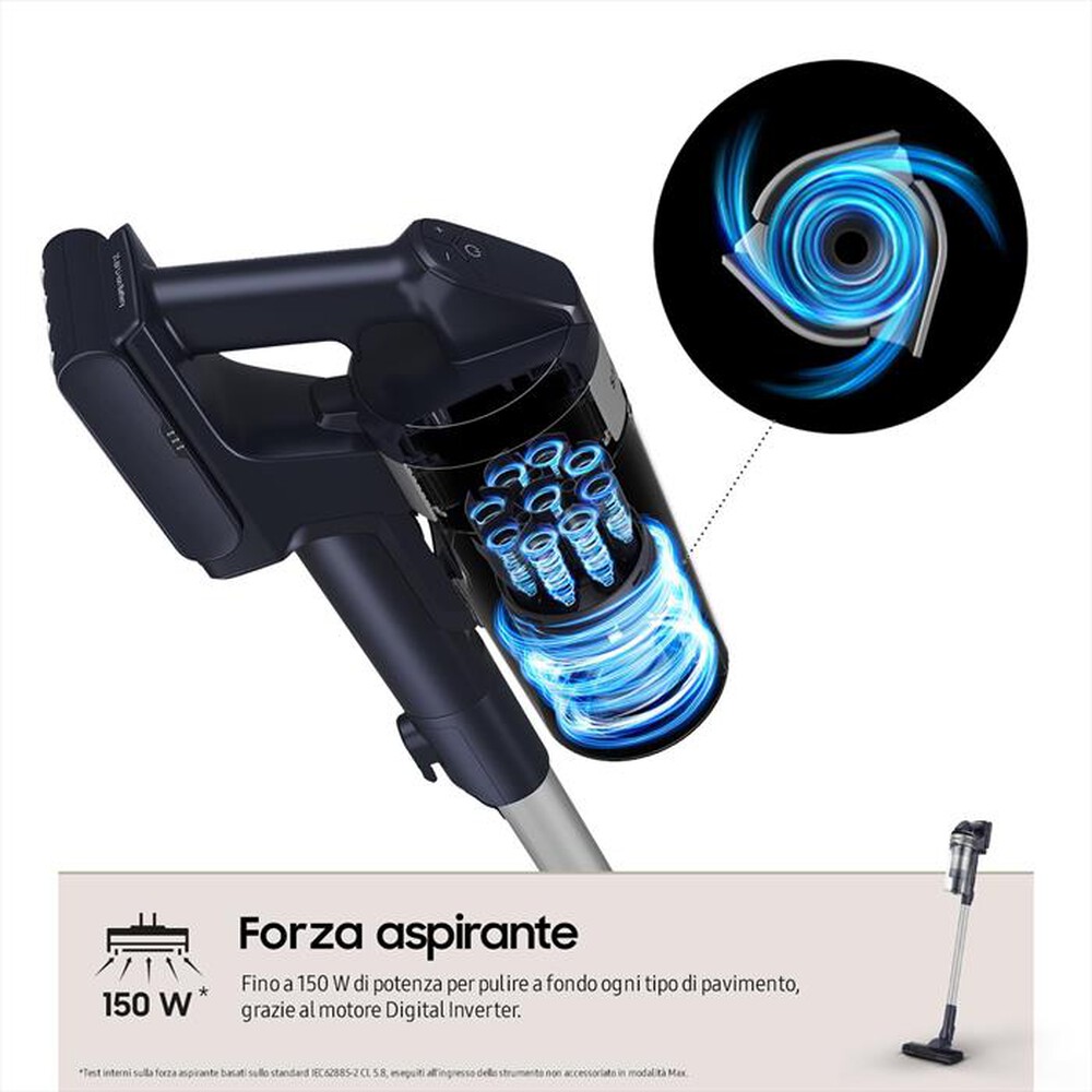 "SAMSUNG - Scopa elettrica VS15A60AGR5/WA-TEAL SILVER"