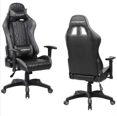 GO!SMART - PLAYSMART SUPERIOR PC GAMING CHAIR BLACK-Black
