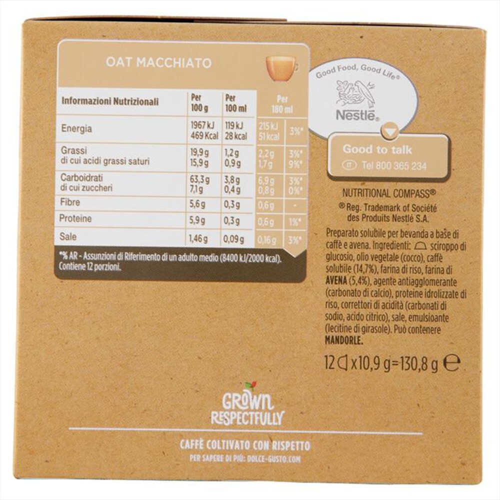 "NESCAFE' DOLCE GUSTO - OAT Macchiato 12 Caps"