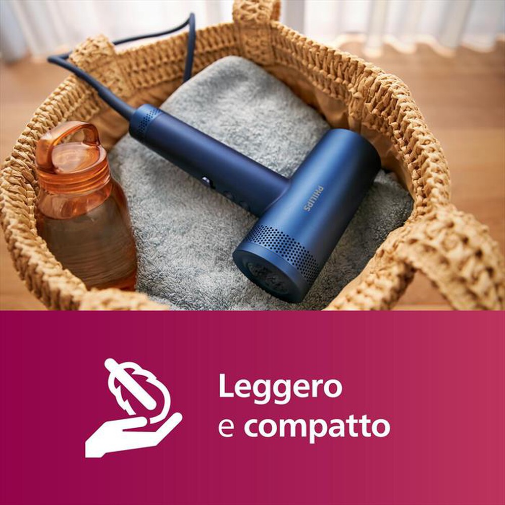 "PHILIPS - Asciugacapelli BHD839/10-Blu"