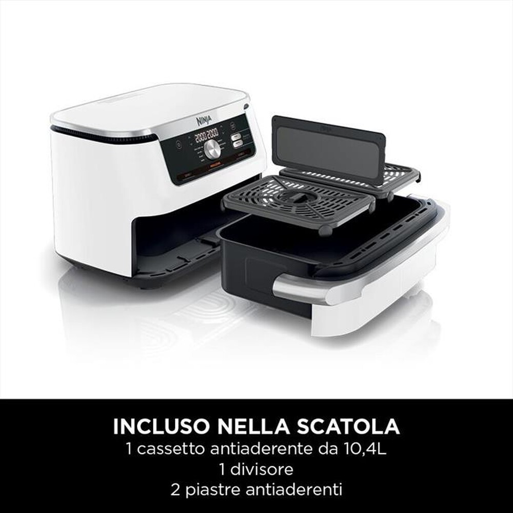 "NINJA - FRIGGITRICE AD ARIA FLEXDRAWER DA 10,4 L-Bianco"