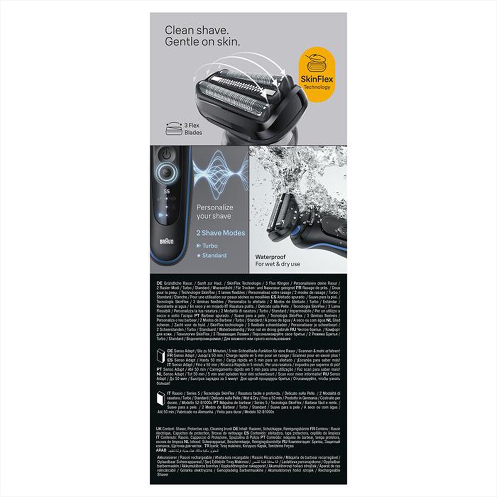 Immagine del prodotto BRAUN - Rasoio SHAVER 52-B1000S-BLU