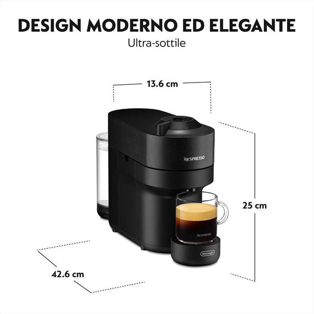 "DE LONGHI - Macchina da caffè VERTUO POP ENV90.B Nespresso-Nero"