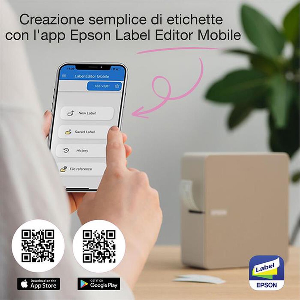 "EPSON - Etichettatrice LABELWORKS LW-C610-Sabbia"