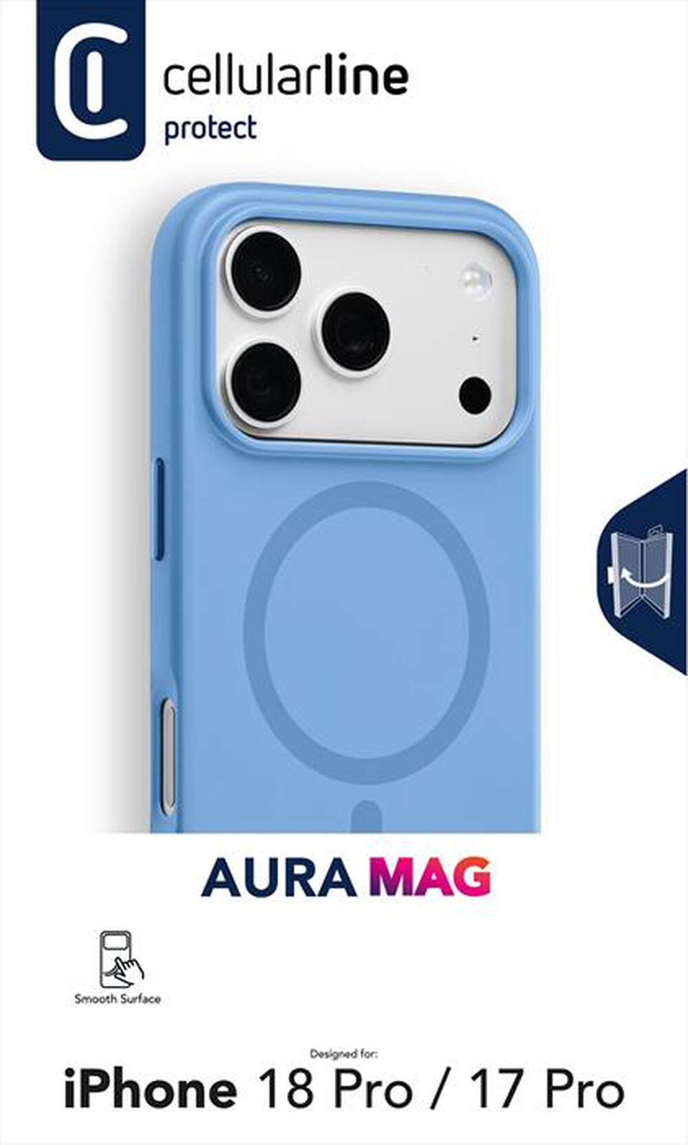 Immagine del prodotto CELLULARLINE - Cover AURA MAG per iPhone 18 Pro-Blu