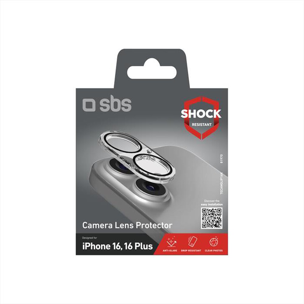 Immagine del prodotto SBS - Camera glass TECAMGLIP16K iPhone 16/16 Plus
