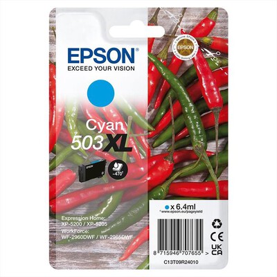EPSON - INK SERIE PEPERONCINI CIANO 503 STD-Ciano
