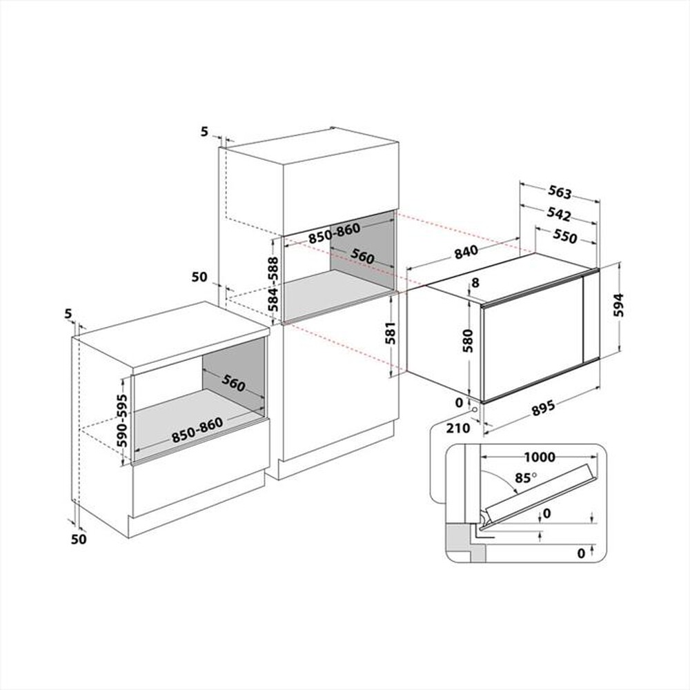 Immagine del prodotto HOTPOINT ARISTON - Forno incasso a gas MS3 744 IX HA OVEN OA Classe A