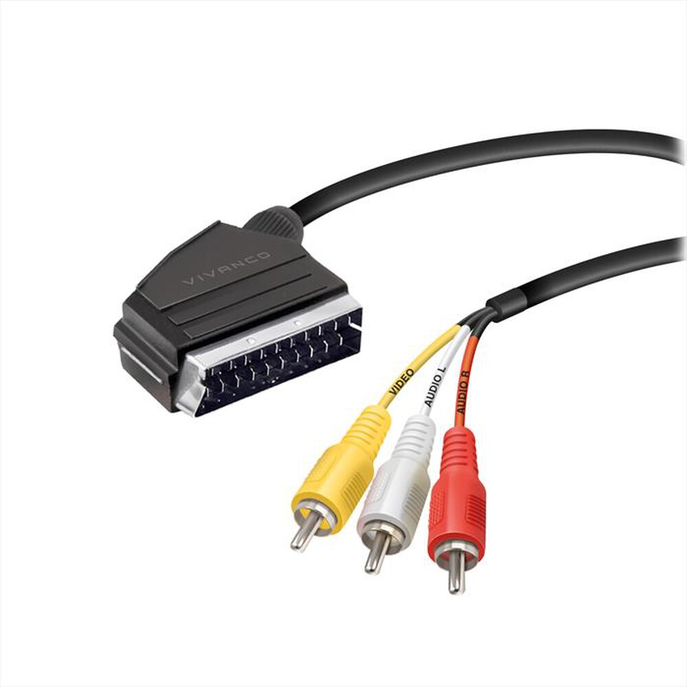 Immagine del prodotto SBS - Cavo Scart 21 pin maschio a 3 RCA maschi-Nero