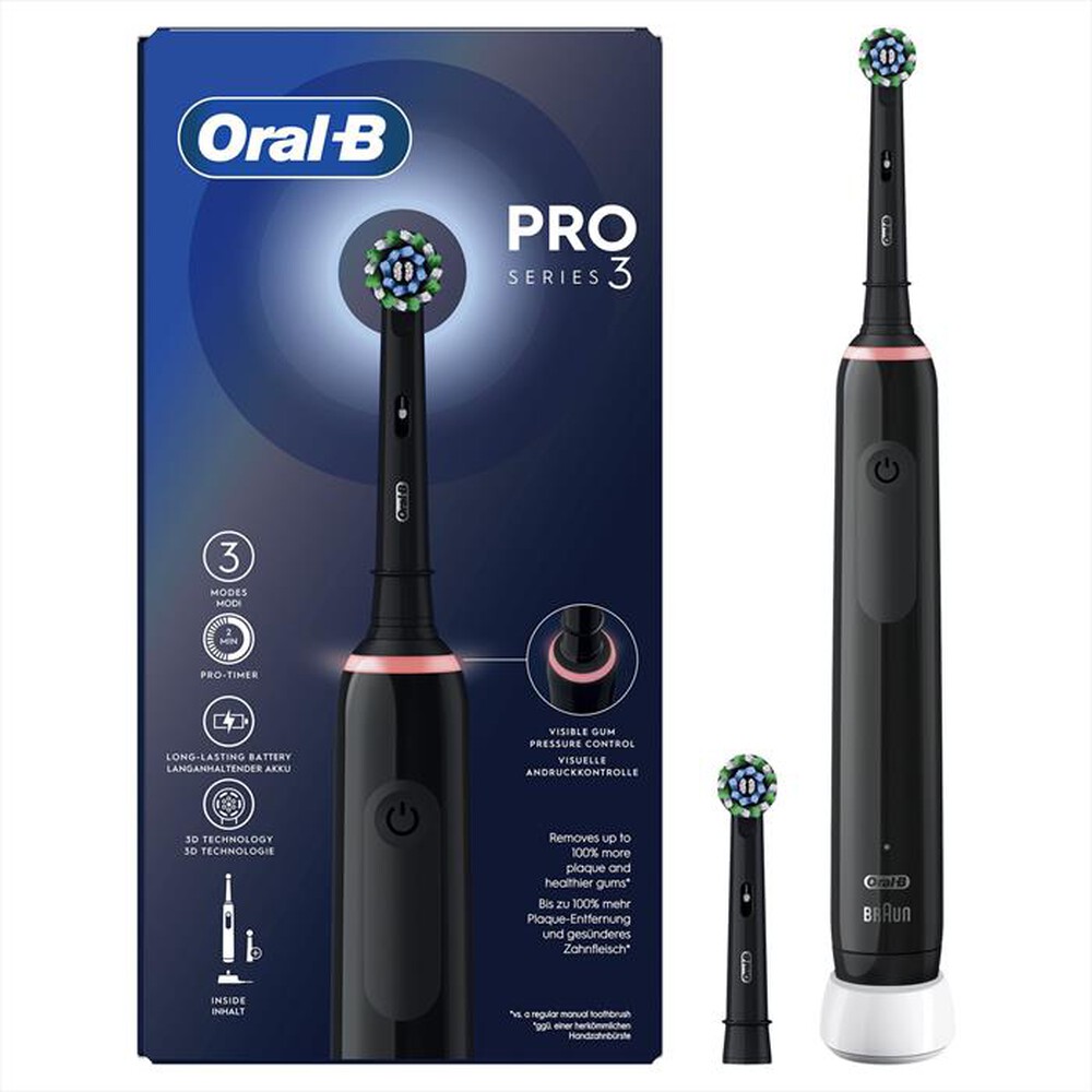 "ORAL-B - Spazzolino elettrico PRO3 3000-Nero"