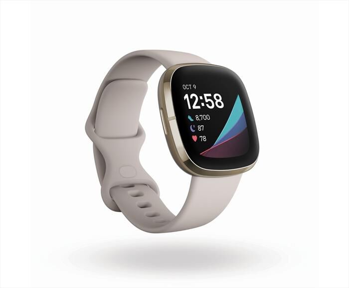 FITBIT - FITBIT SENSE-BIANCO LUNARE / ORO CHIARO | Euronics