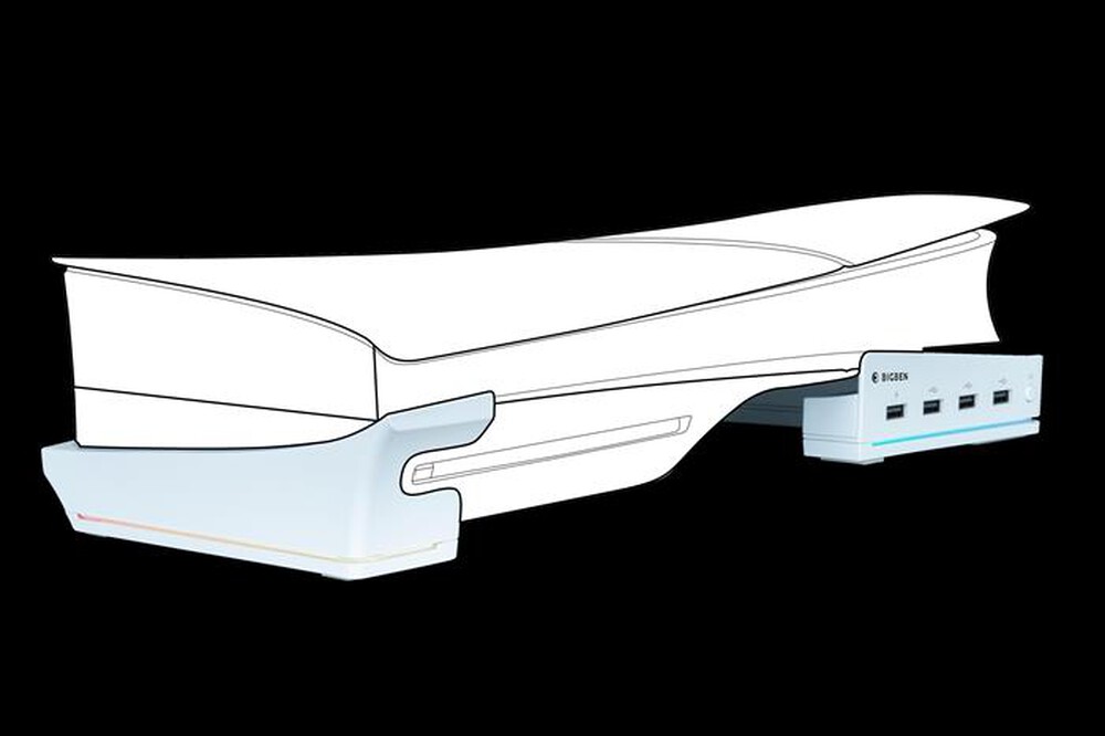 Immagine del prodotto NACON - BASE PER POSIZIONAMENTO ORIZZ, 4 USB-A, PS5-Bianco