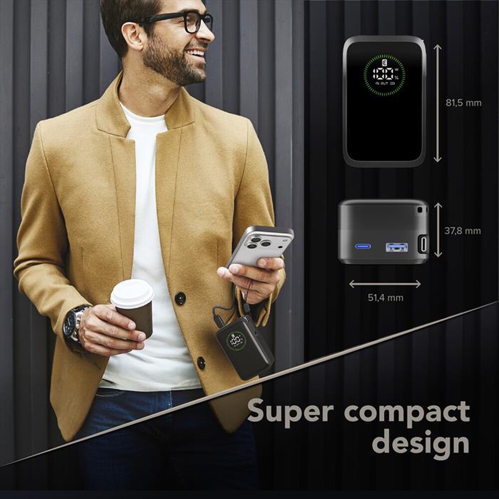 Immagine del prodotto CELLULARLINE - POWER BANK ROLLER 10000-Nero