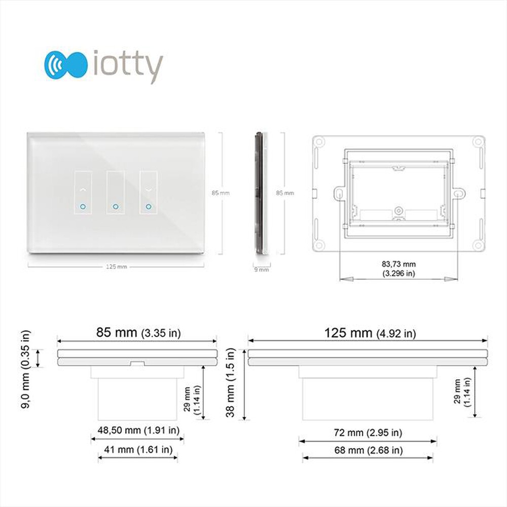 "IOTTIE - INTERRUTTORE INTELLIGENTE PER TAPPARELLE - Black"