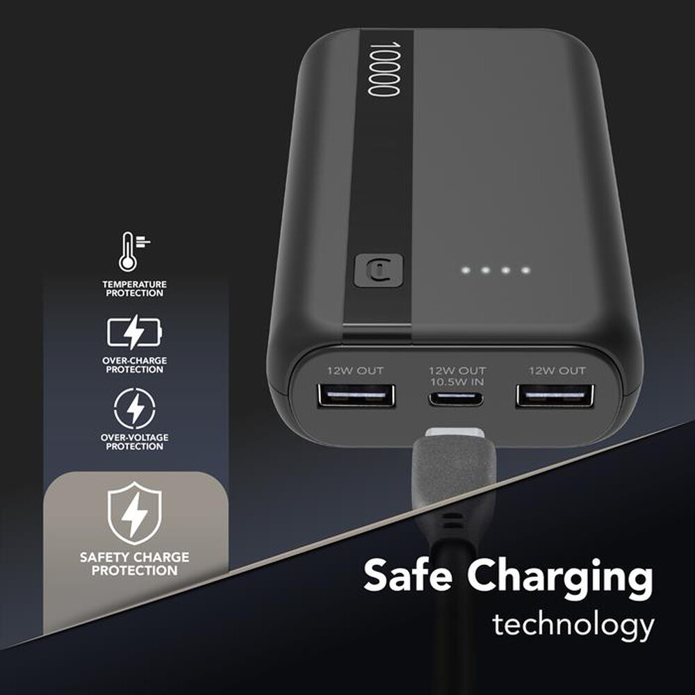 Immagine del prodotto CELLULARLINE - Powerbank PBENTRY10000K-Nero
