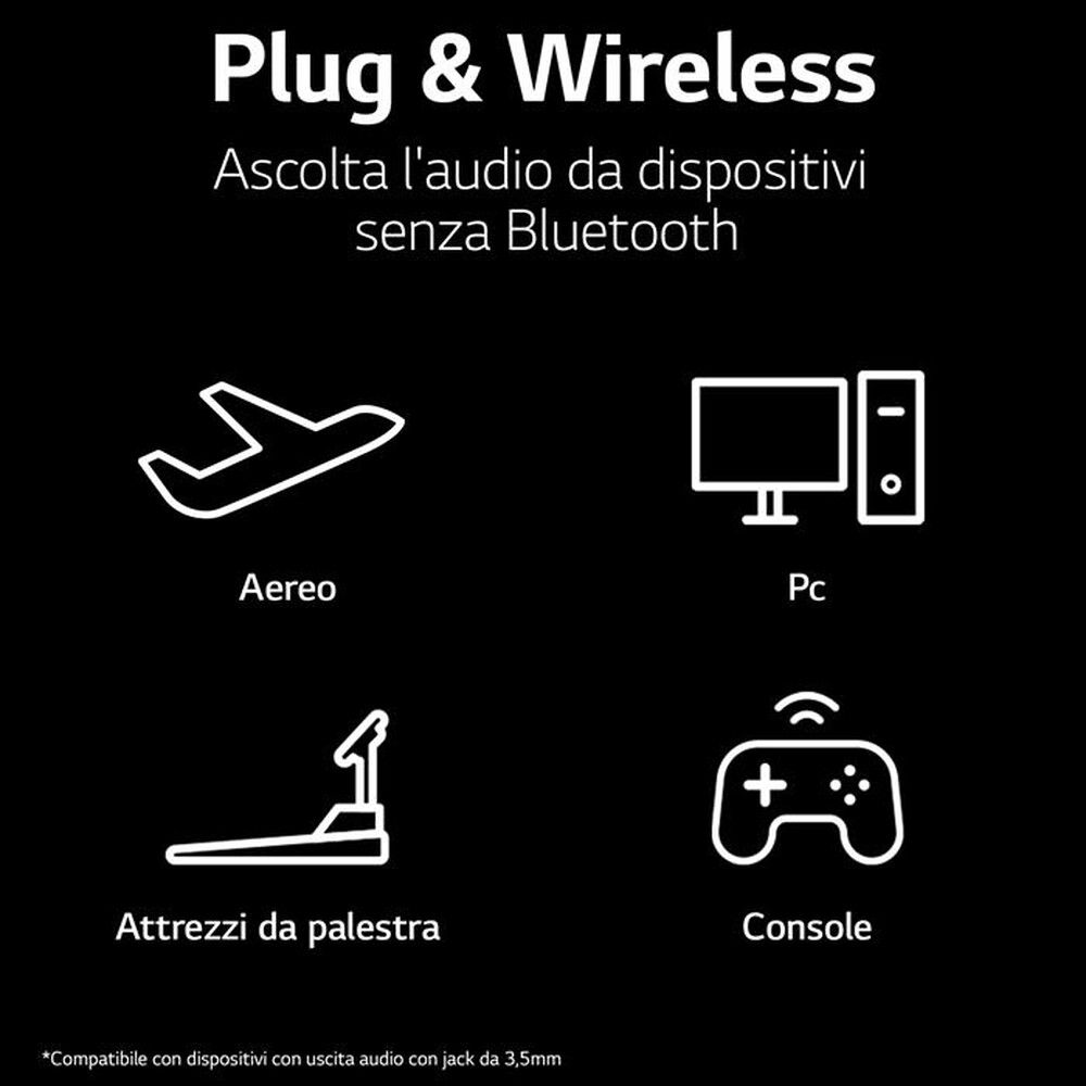 "LG - TONE FREE FP9 - CUFFIE TRUE WIRELESS BLUETOOTH-Bianco - Pearl White"