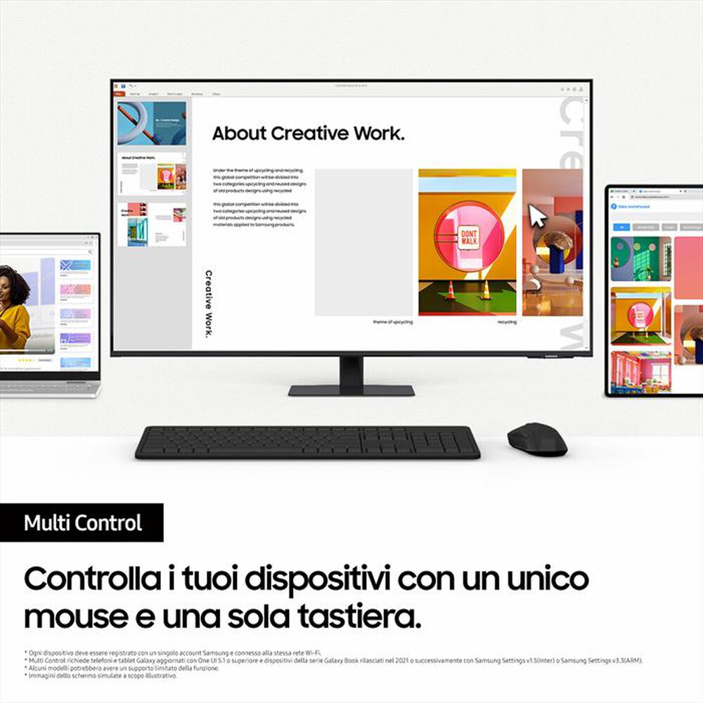"SAMSUNG - SMART Monitor LCD 43\" M7 - M70D DA 43'' UHD FLAT"