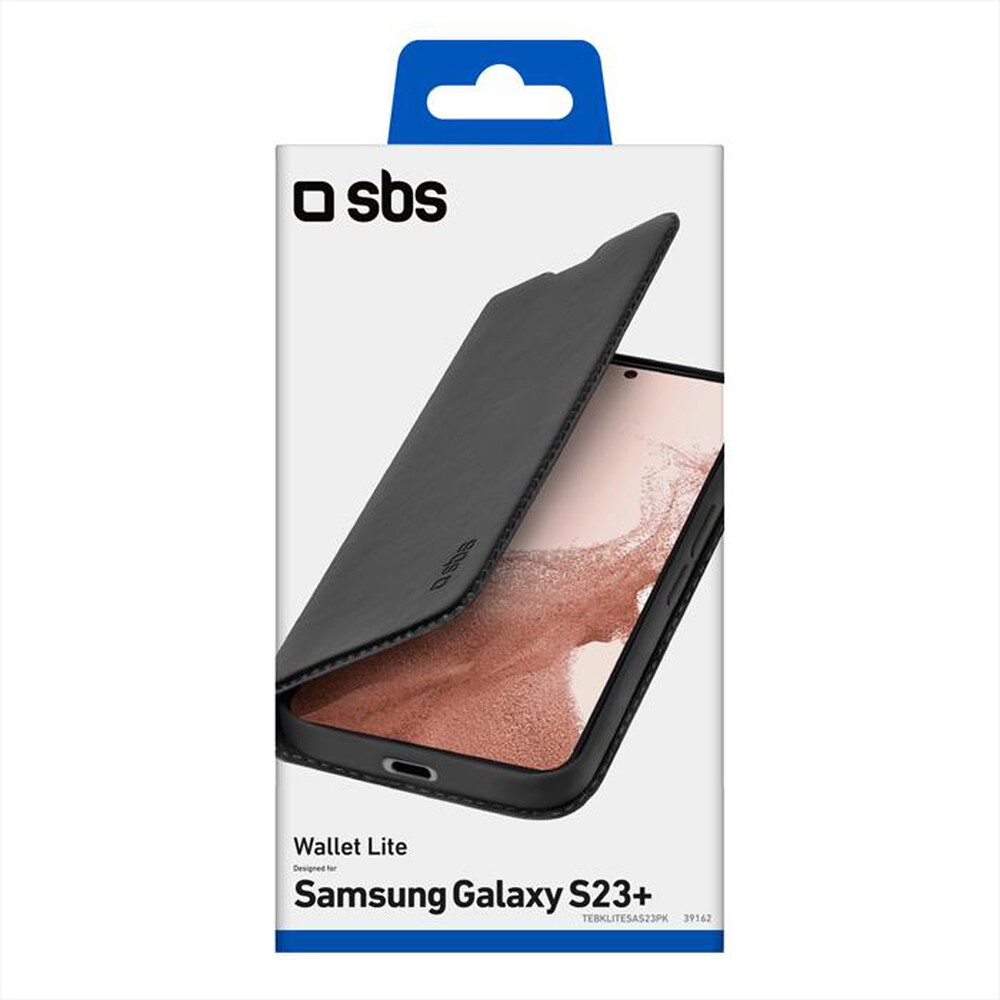 "SBS - Cover Wallet Lite TEBKLITESAS23PK per Samsung S23+-Nero"